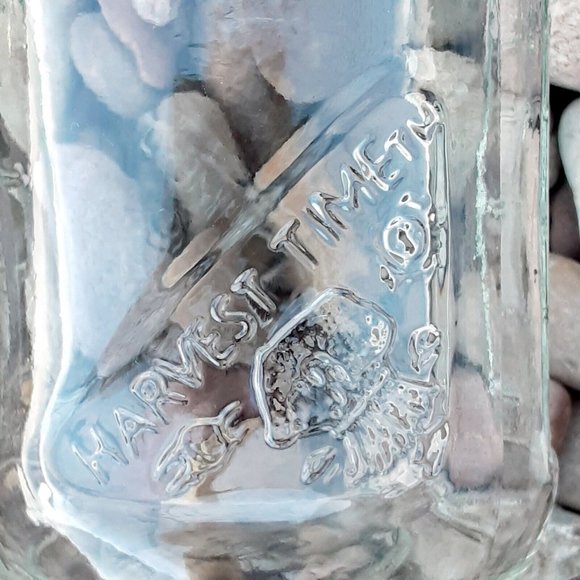 Harvest Time Pint Jar Vintage Haystack Fall Thanksgiving Glass Storage Decor - Picture 2 of 9